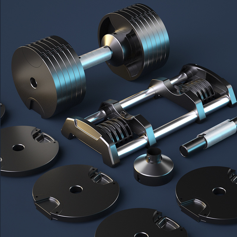 Adjustable Dumbbell Pair 40Kg - Tekli 20kg Ağırlık, 4kg'lık Adımlarla Ayarlanabilir,
