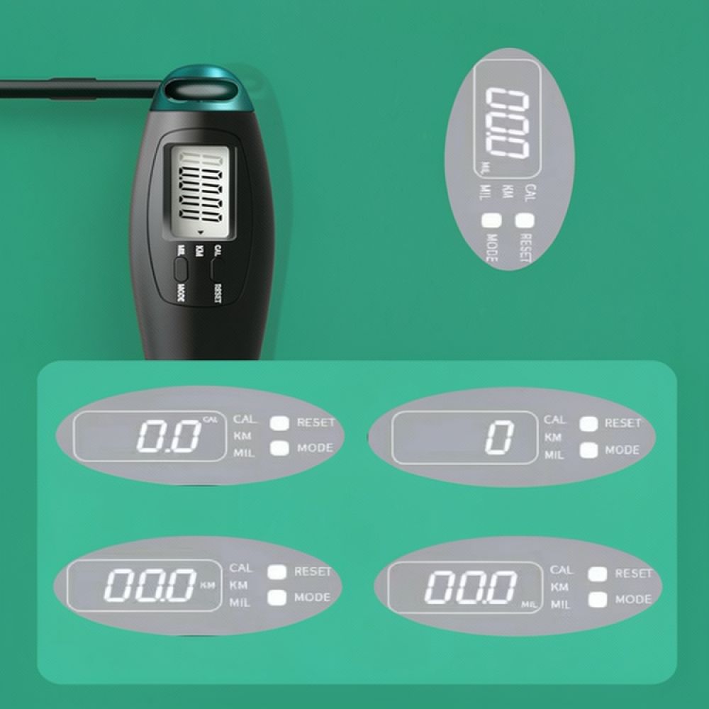 Smart Jump Rope Digital Counter - Dijital Akıllı Atlama İpi, Ağırlıklı Toplu,
