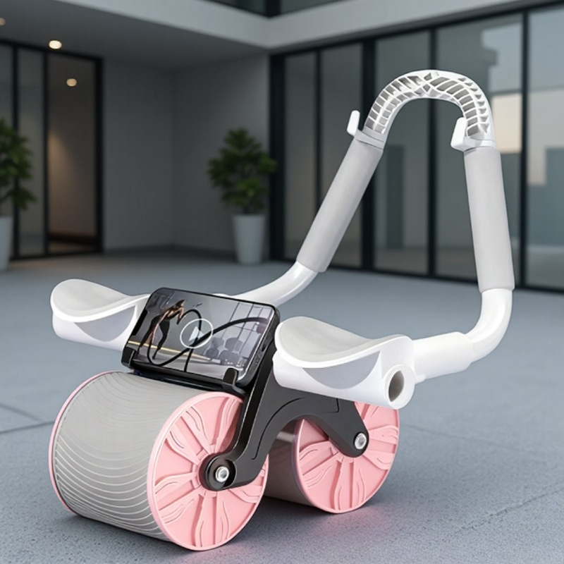 Ab Roller Wheel With Elbow Support - Evde Kullanım İçin Otomatik Geri Dönüşlü,