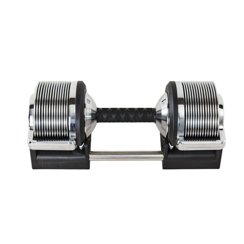 Adjustable Dumbbell Pair 40Kg - 32 kg Ağırlığında, Gümüş Rengi, 1