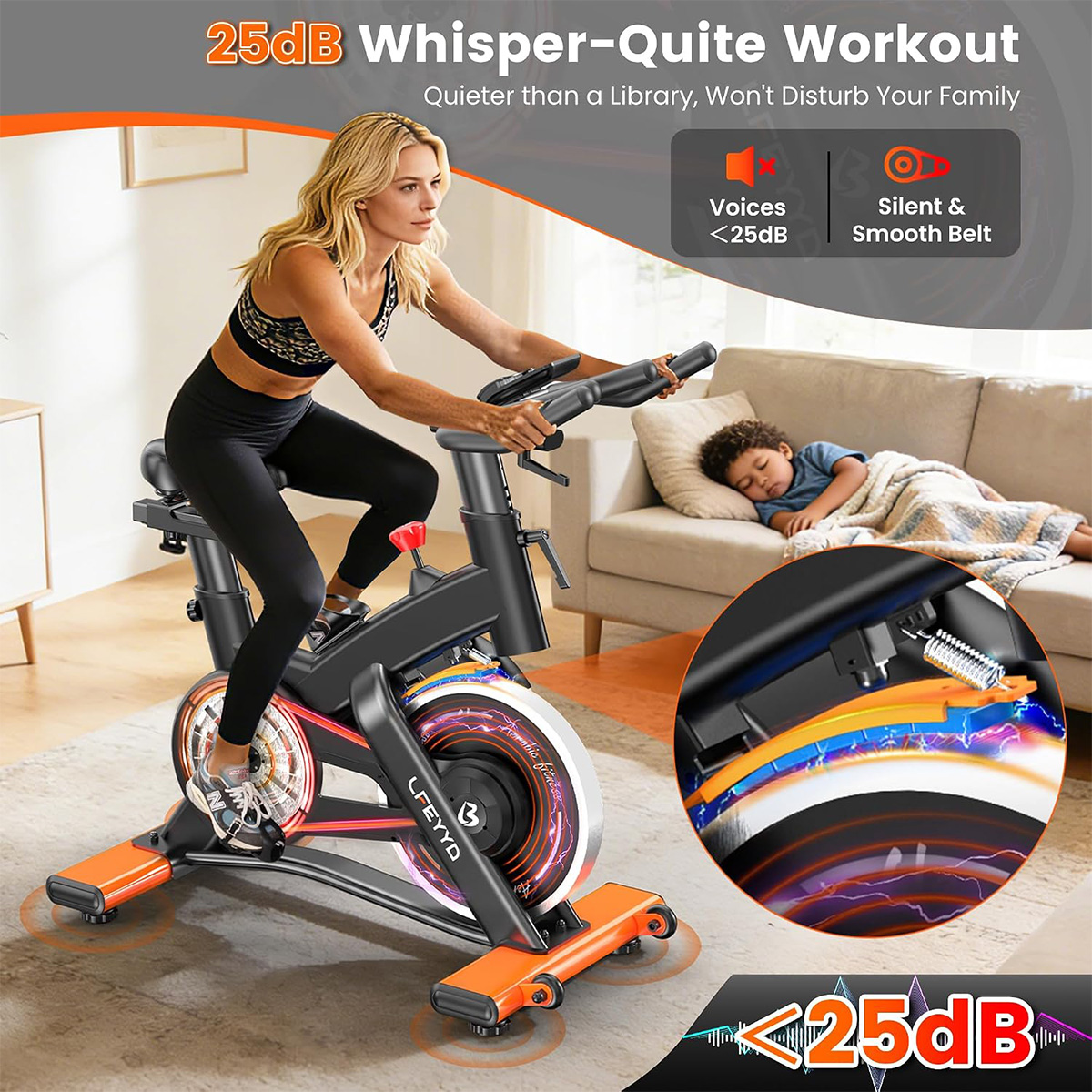 Pooboo Egzersiz Bisikleti, 400 - Exercise Bike Magnetic Resistance incelemesi ve fiyatı